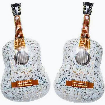 Silver Guitar Balloon