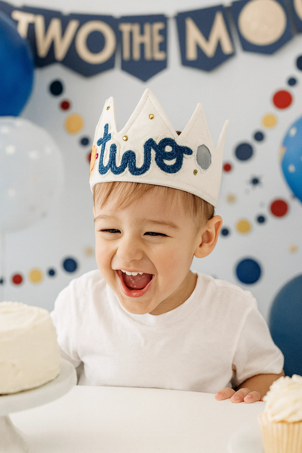 Handmade ‘Two’ Birthday Planets Crown