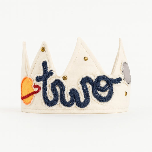 Handmade ‘Two’ Birthday Planets Crown