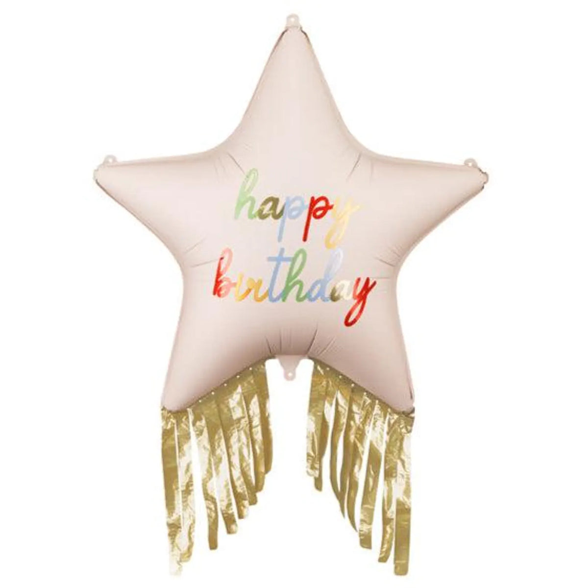 Happy Birthday Star with Fringe Balloon