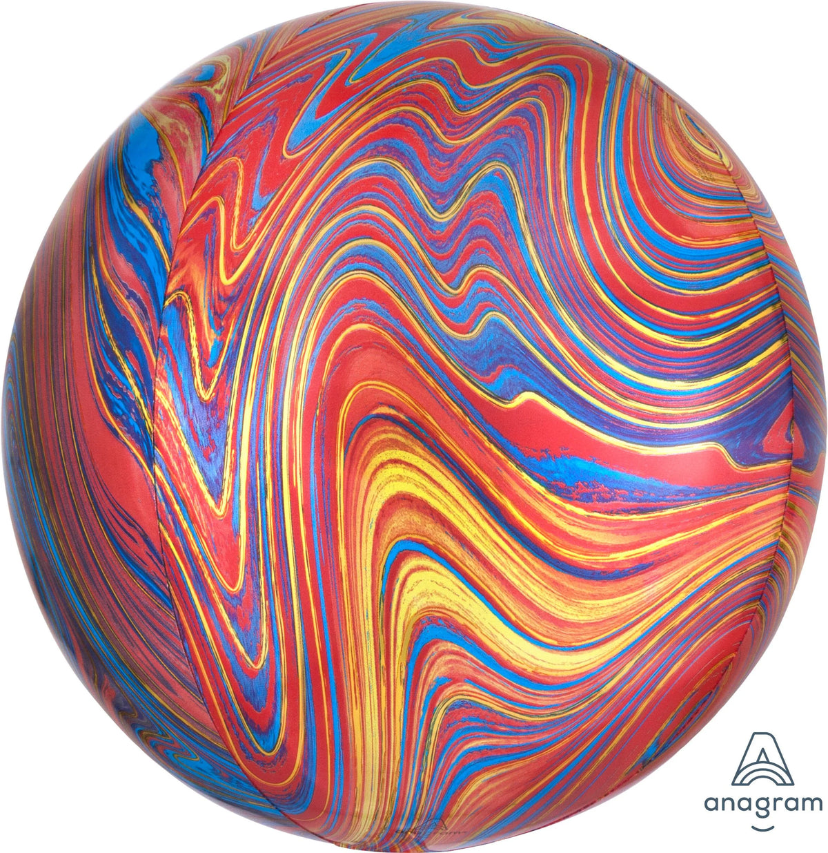 Orbz Red and Blue Marbled Balloon