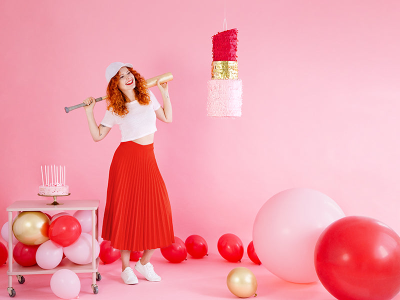Lipstick piñata styled