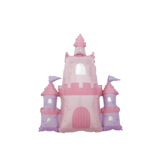 Pink Princess Castle Foil Balloon 34"