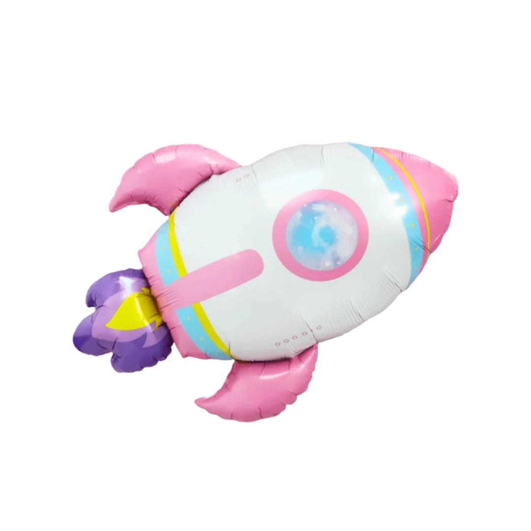 Pink Rocket Ship Balloon