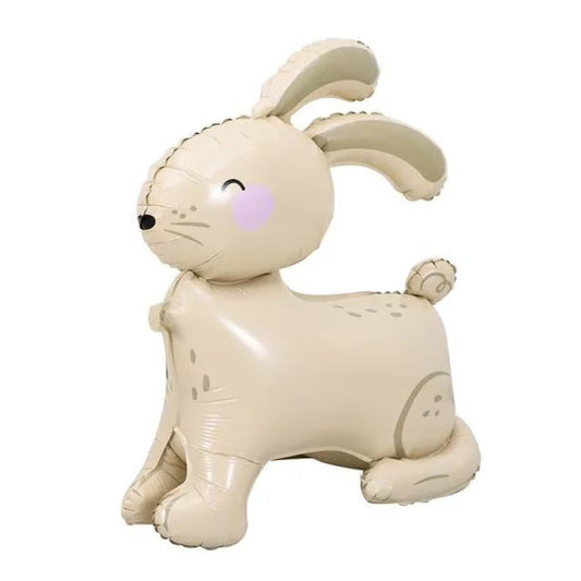 Standing Beige Bunny Balloon