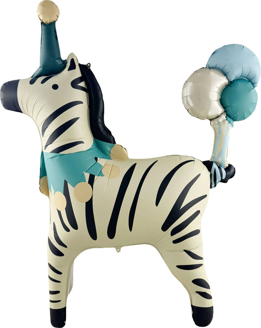 Standing Circus Zebra Balloon 38"