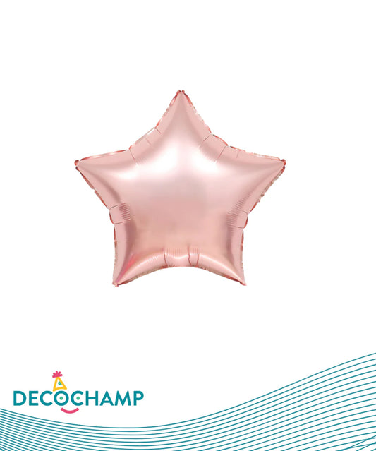 Deco Star Balloon, rose gold 24"