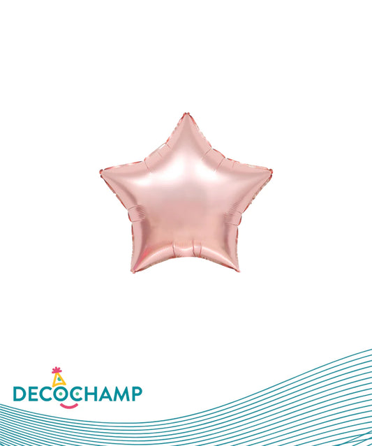 Deco Star Balloon, rose gold 18"