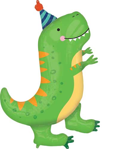 Party Hat T-Rex Balloon - 34"
