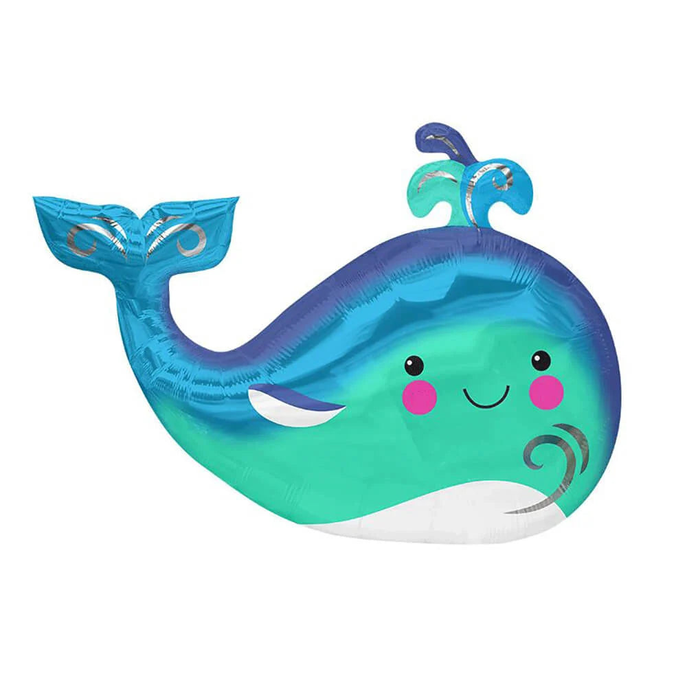 Happy Whale Balloon 34"