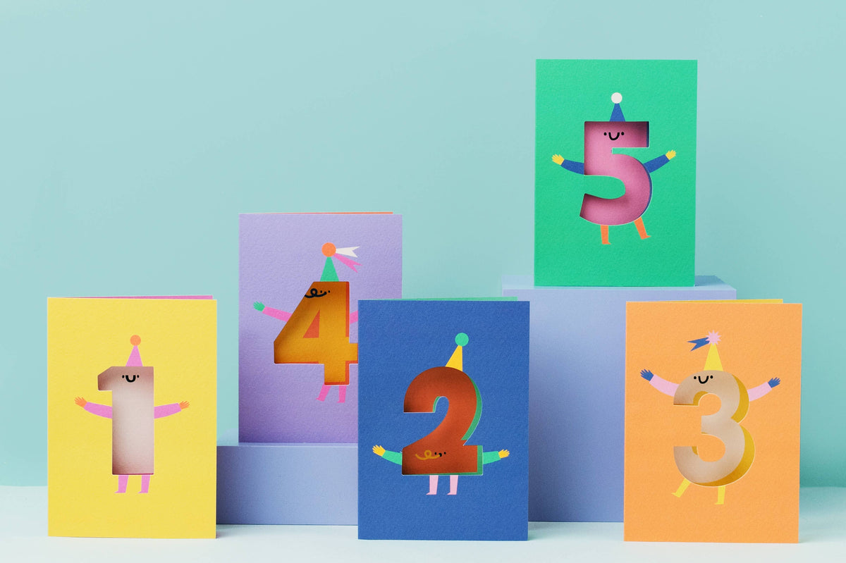Age 2 - Die Cut - Cute Character - Fun Happy Birthday - Two