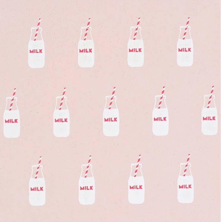 Milk Wrapping Paper (Pink & Red)