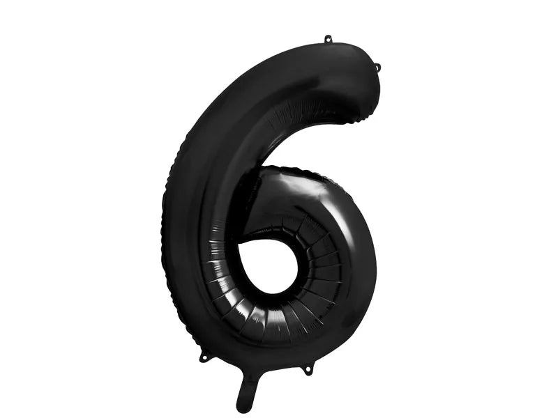 Black Number Balloon 34"