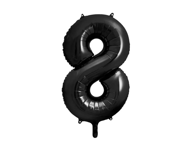 Black Number Balloon 34"