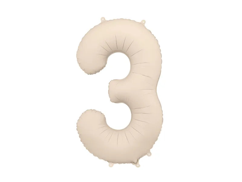 Cream Number Balloon 34"