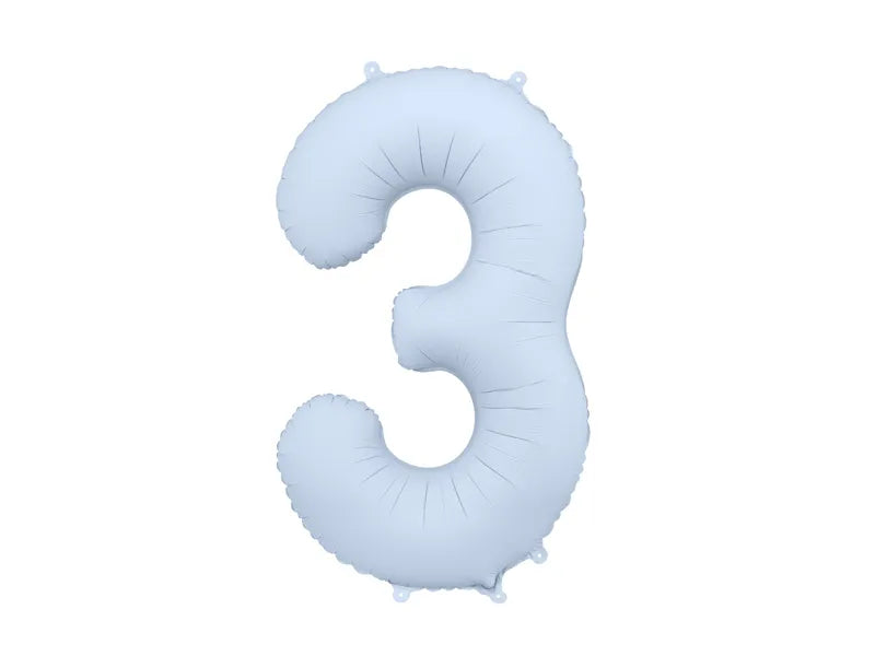 Pale Blue Number Balloon 34"