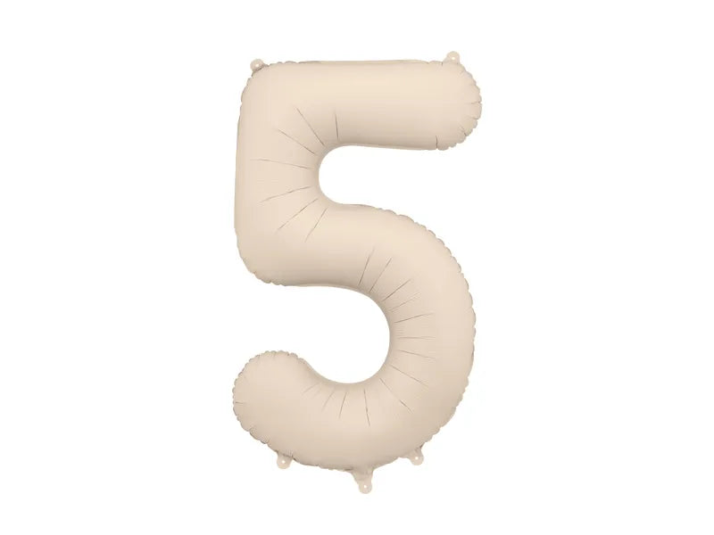 Cream Number Balloon 34"