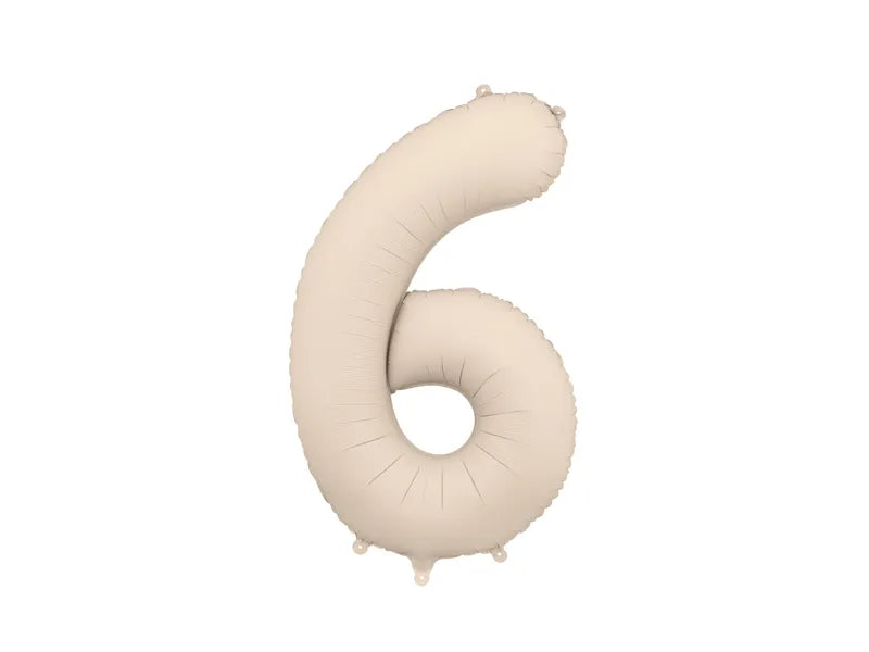 Cream Number Balloon 34"