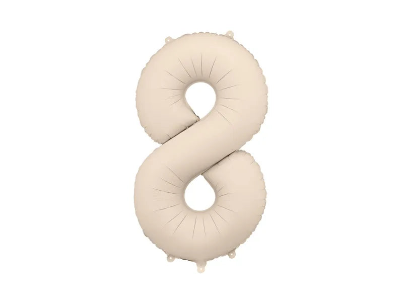 Cream Number Balloon 34"