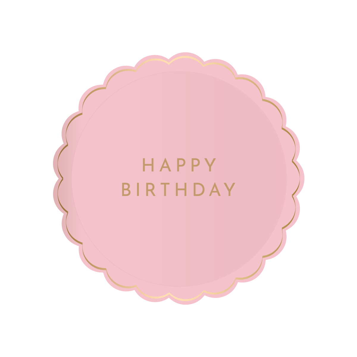 Petal Pink Happy Birthday Small Plates