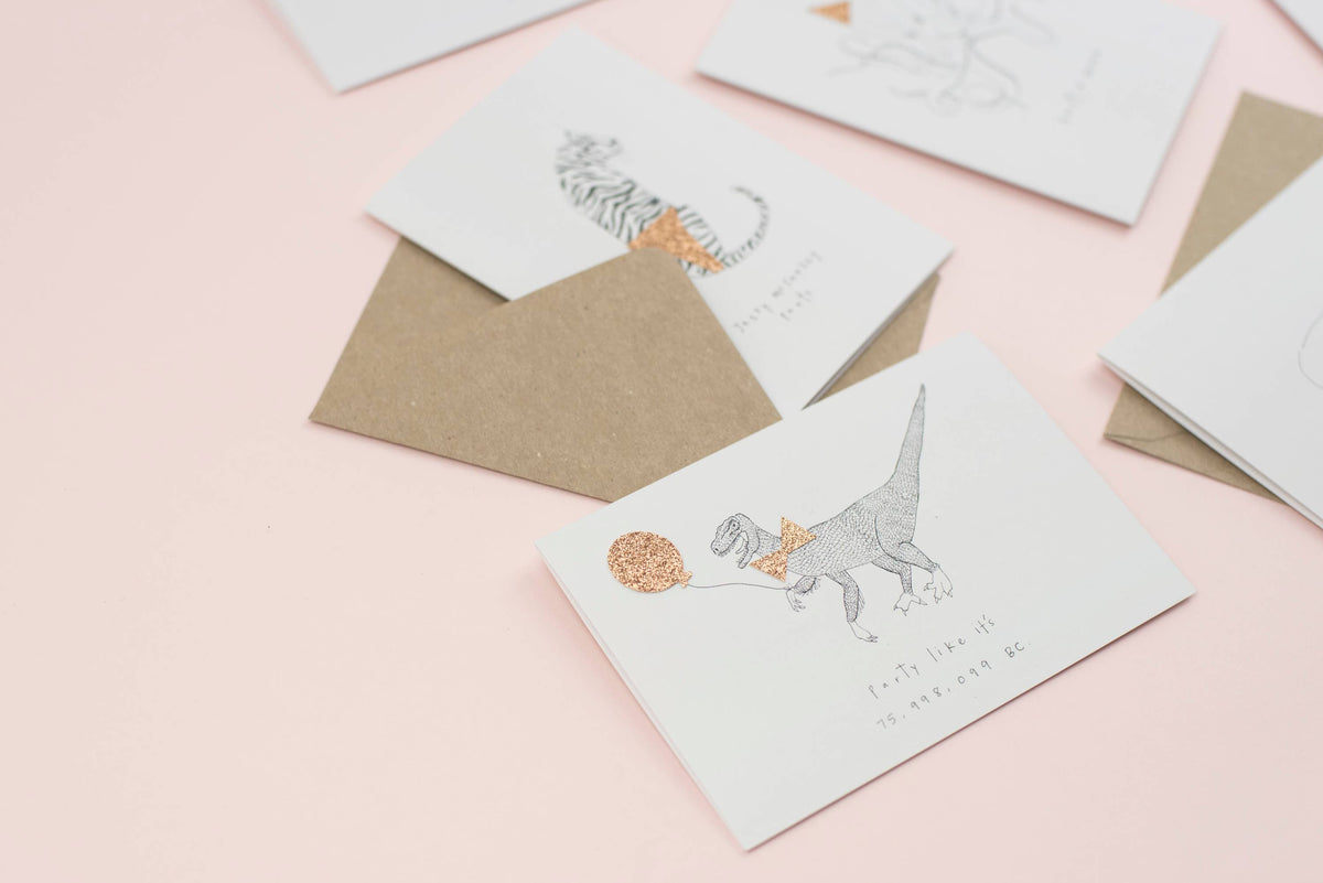 PARTY LIKE ITS 75,998,099 BC BIRTHDAY HAND FINISHED CARD