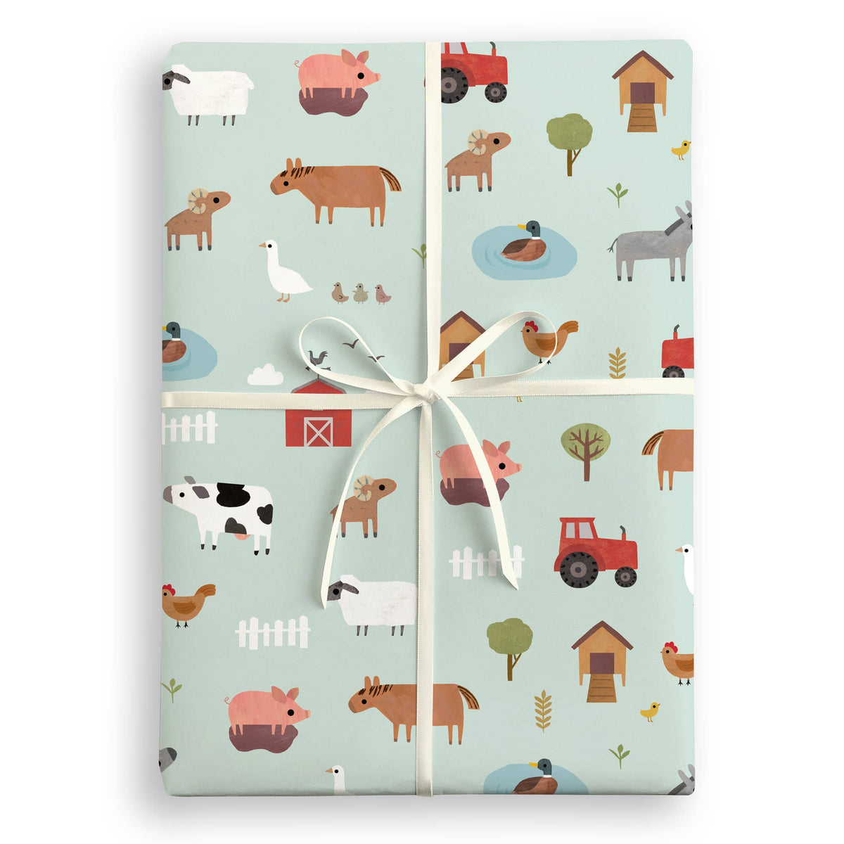 Farm Animals Gift Wrap