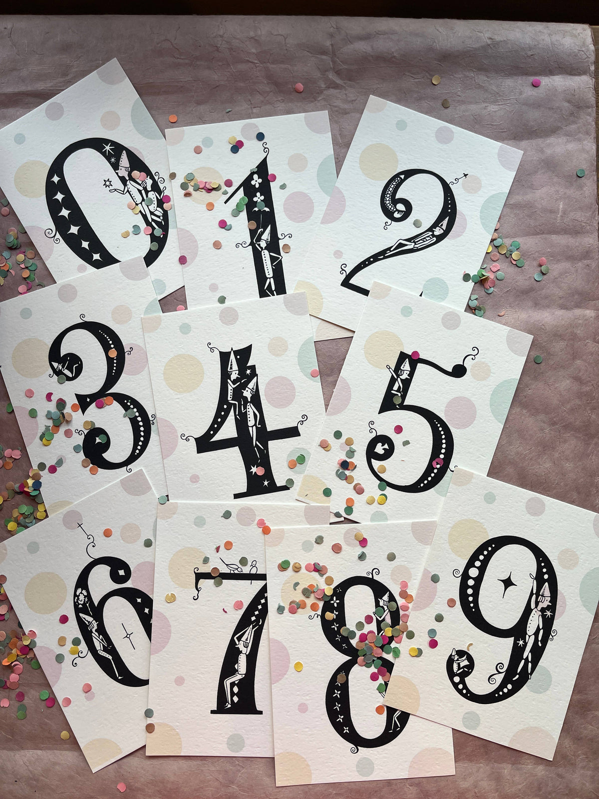 Fanciful Numbers Art Card Set