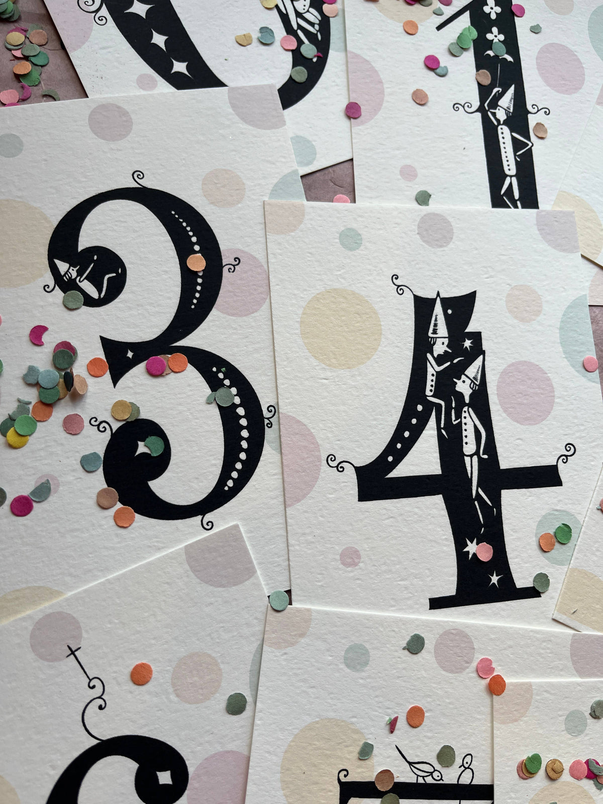 Fanciful Numbers Art Card Set