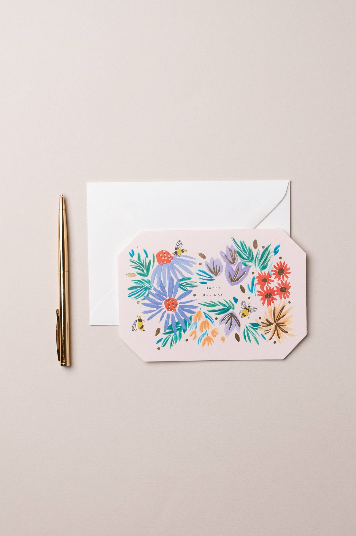 HAPPY BEE DAY SHAPED BIRTHDAY CARD