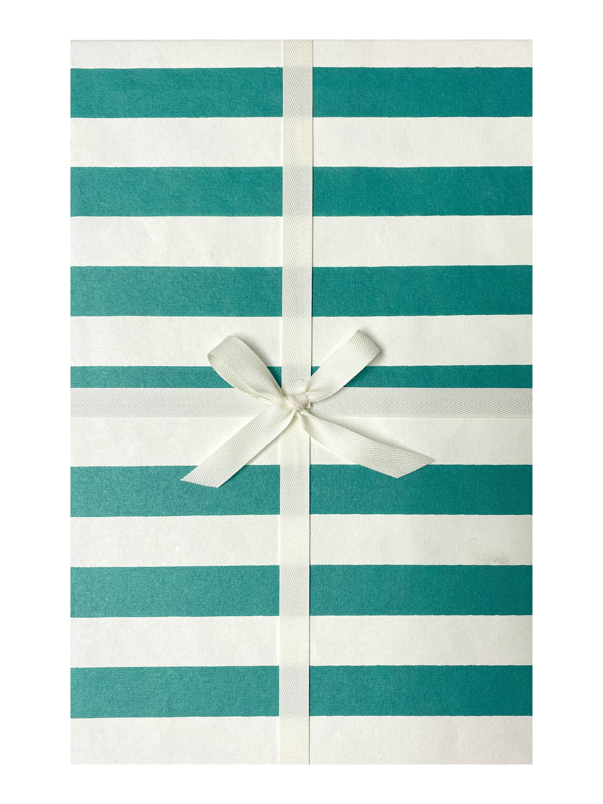 Cream & Green Stripe Wrapping Paper