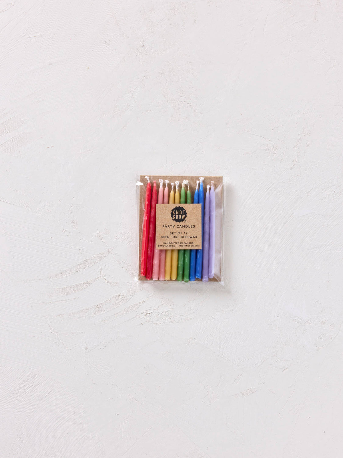 Hand-dipped 100% Beeswax Birthday Candles | Rainbow
