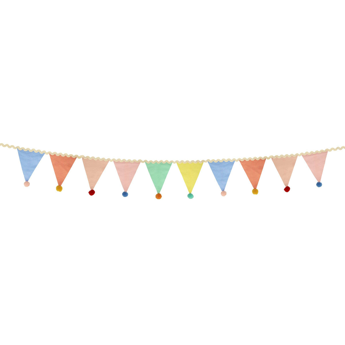 Pastel Pompom Flag Garland