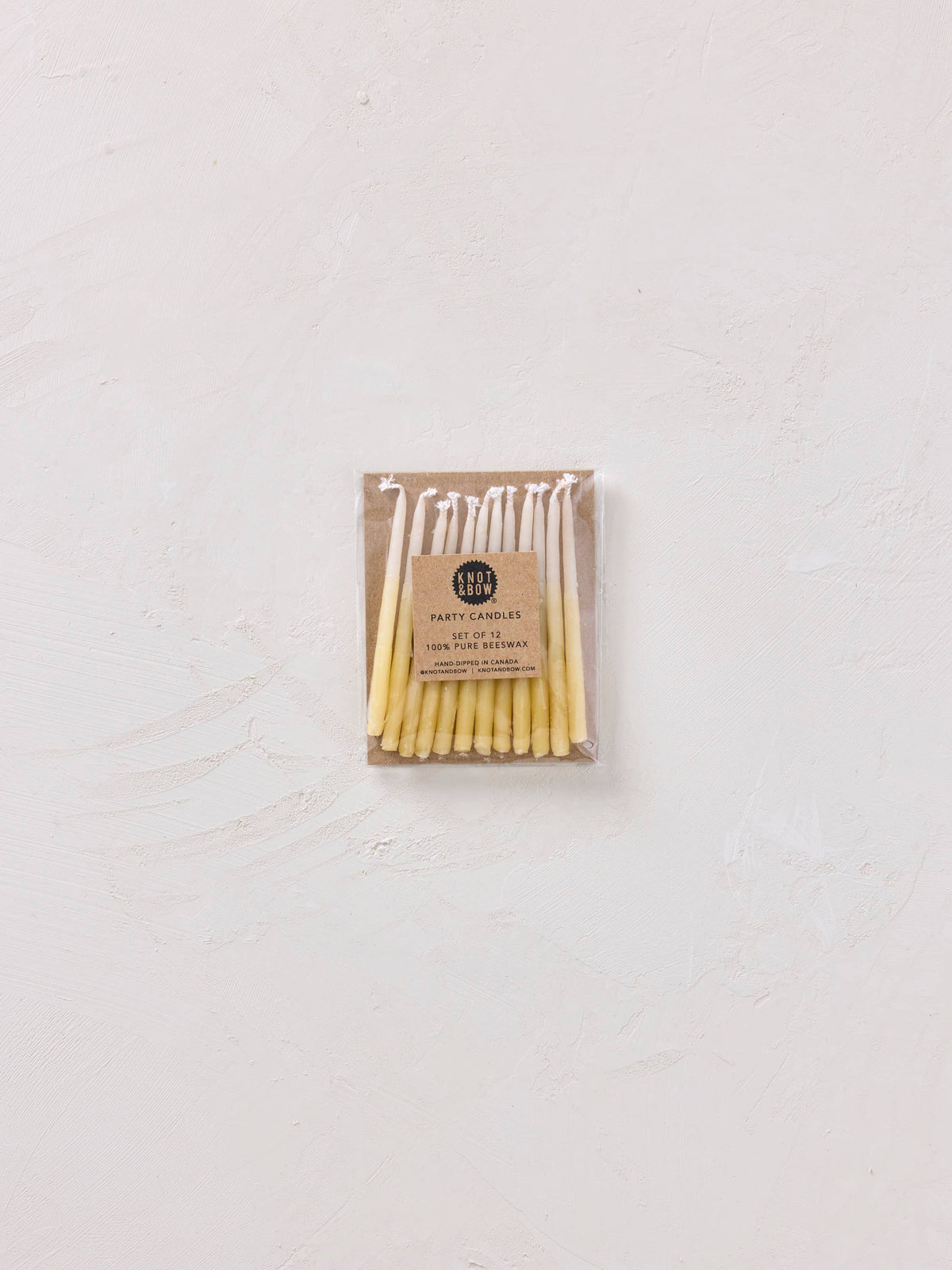 Hand-dipped 100% Beeswax Birthday Candles | Yellow Ombré: Yellow Ombre