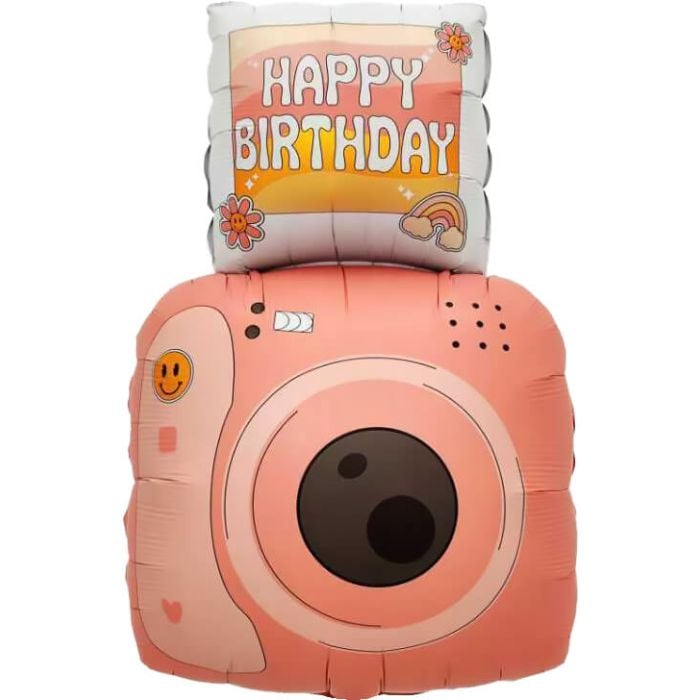 29" Happy Birthday Camera Balloon