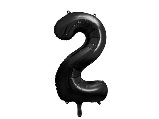 Black Number Balloon 34"