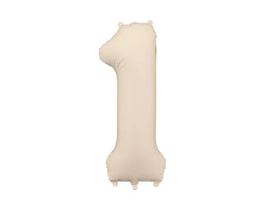 Cream Number Balloon 34"