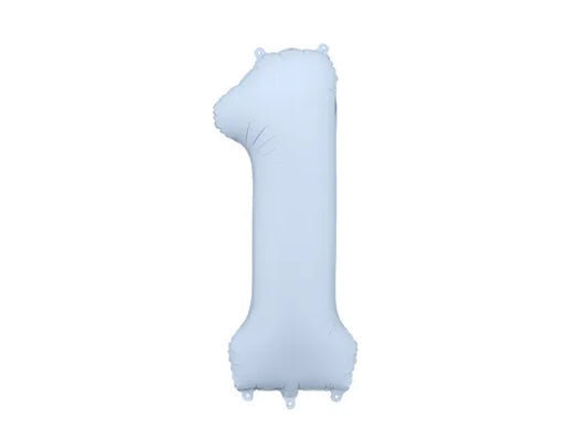 Pale Blue Number Balloon 34"