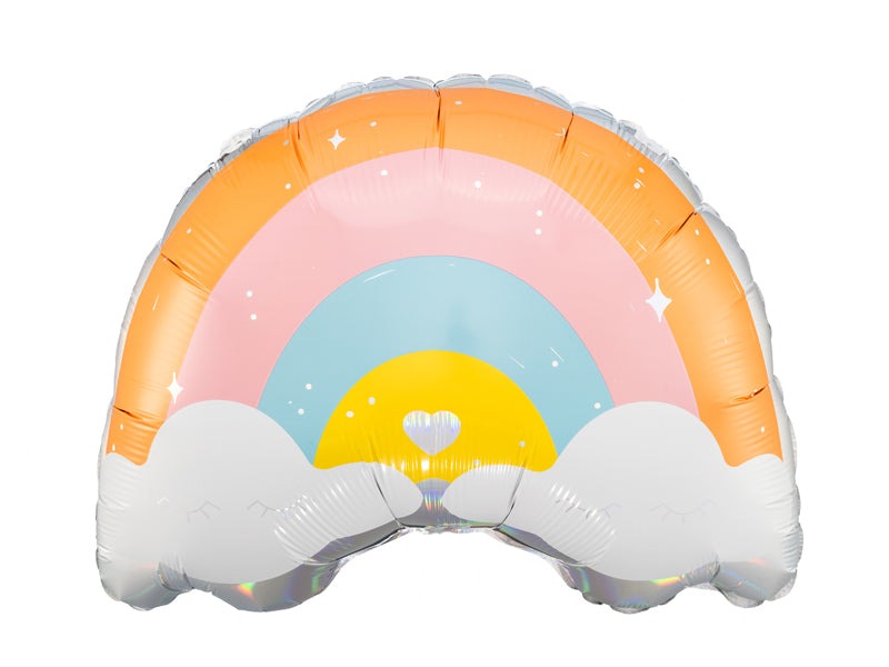 Spring pastel rainbow foil balloon